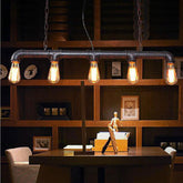 Vintage Industrial Pipe Pendant Chandelier - 
Compliment your vintage industrial decor with this gorgeous art deco five lamp pipe chandelier!
Made from premium iron.
Power Source: AC
Voltage: 85